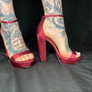 Brand New Satin Ankle Strap Sandals